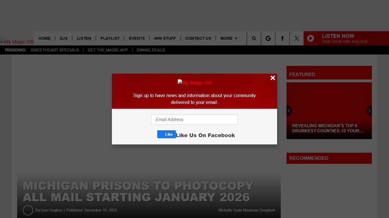 Michigan Prison Photocopy Mail Policy Changing January 2026
