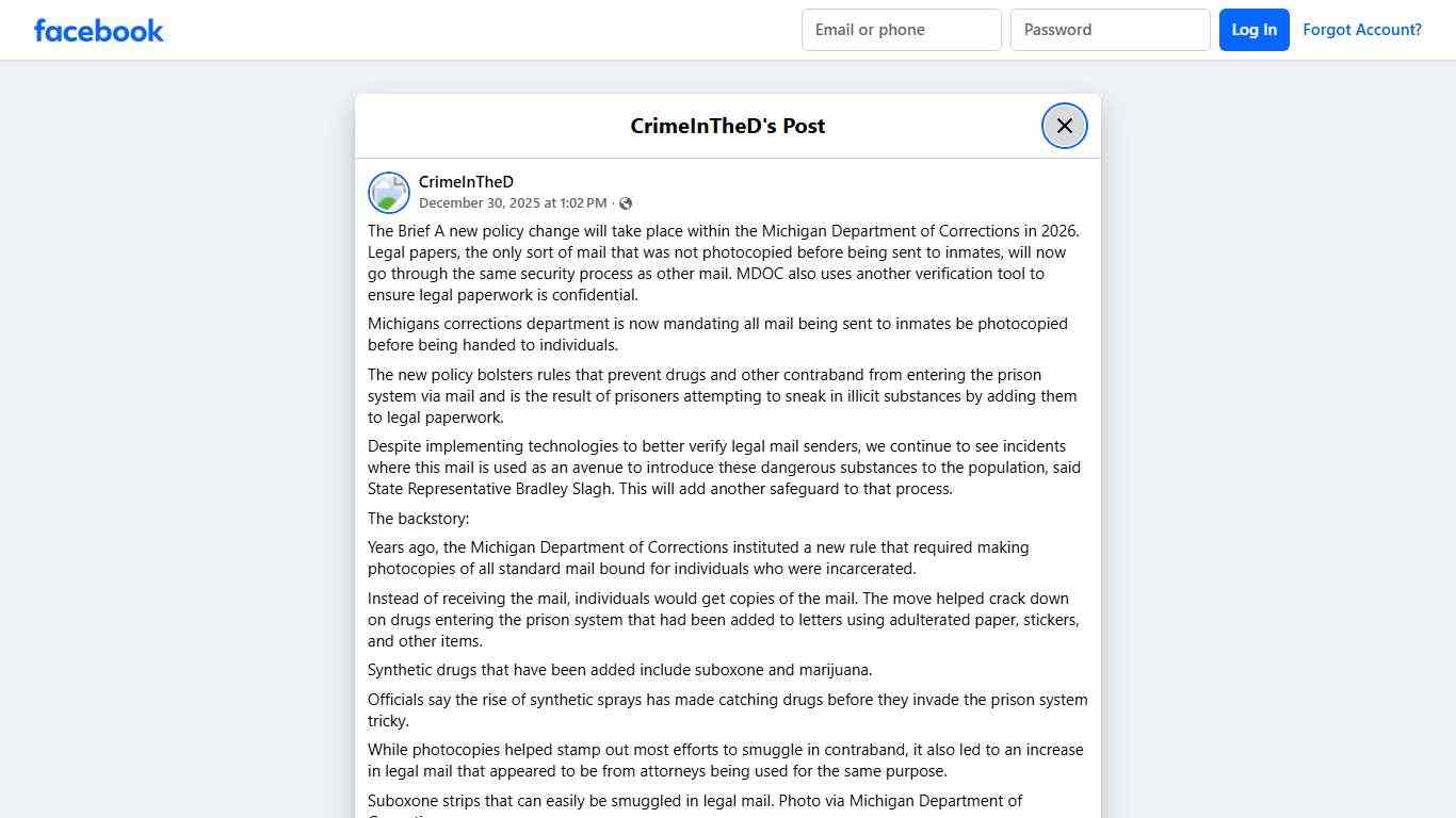 CrimeInTheD - The Brief A new policy change will take... Facebook